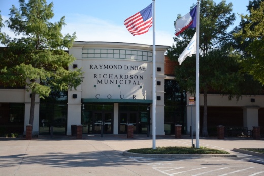 The exterior of the Raymond D. Noah Municipal Court on East Campbell Road in Richardson