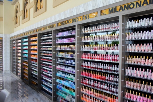 Wall of nail polish