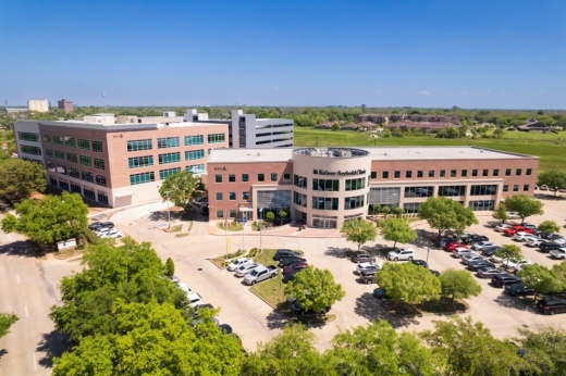 Aerial view of Kelsey-Seybold Clinic's expanded and renovated Fort Bend Campus in Sugar Land