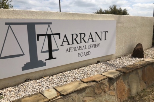 sign in front of Tarrant Appraisal District