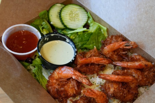 Coco shrimp plate