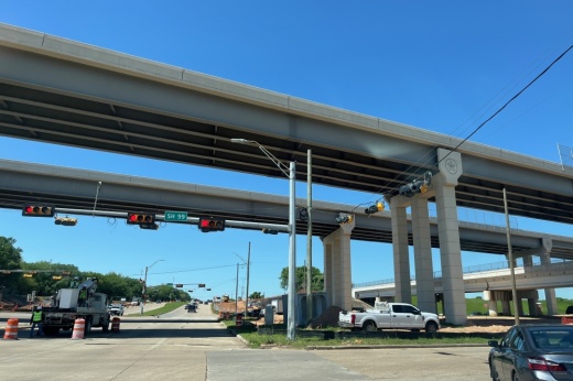 Elsewhere in Sugar Land, work continues at the intersection of the Grand Parkway and Hwy. 90A. (Kelly Schafler/Community Impact)