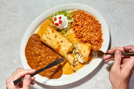 Plate of Tex-Mex food