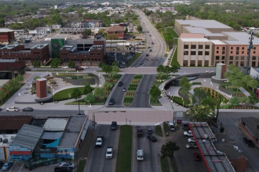 Rendering of Lower 5 Plaza, north view