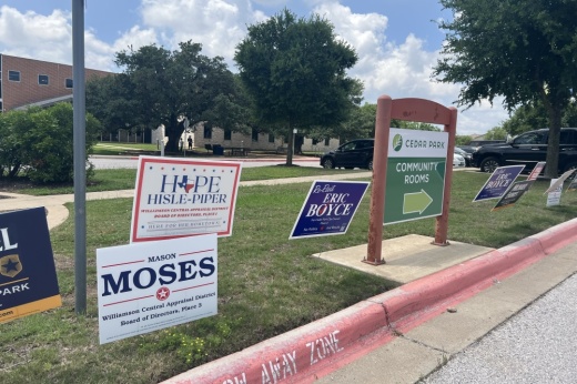 Cedar Park voters cast their ballots in the one contested race during the May 4 election. (Zacharia Washington/Community Impact)
