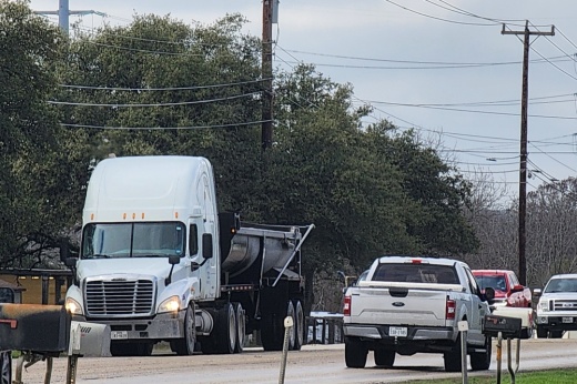 Construction on FM 2252 has been underway since January. (Jarrett Whitener/Community Impact)