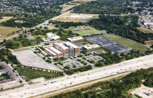 The campus will feature a hospital and two medical office buildings by the March 2025 opening. (Rendering courtesy Houston Methodist Cypress Hospital)