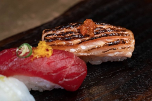 Two different sushi options.