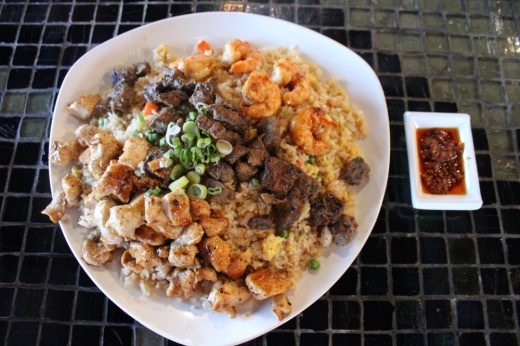 Combo fried rice from Wing Chow.