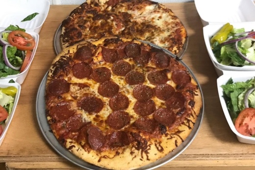 Purple Garlic Italian Cafe pizza salad photo