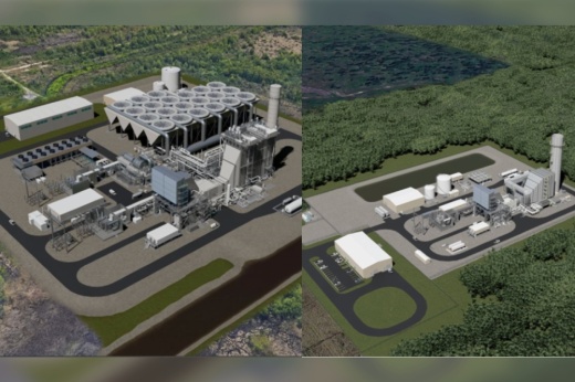 Rendering of two power plants