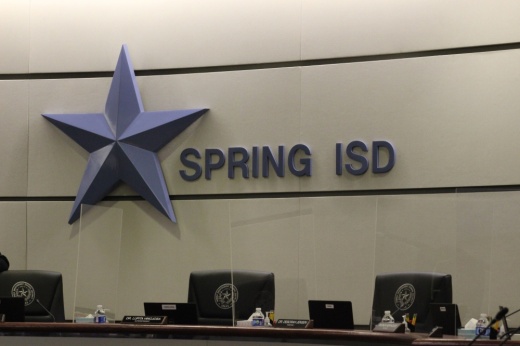 SISD board room and sign.