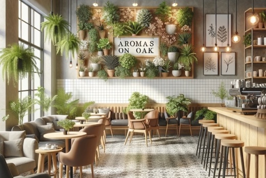 Aromas on Oak will be the newest coffee shop in Roanoke this summer. (Rendering courtesy Aromas on Oak)