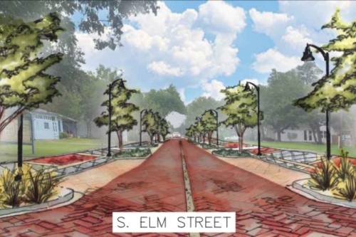 An agreement with Tarrant County will help Keller complete a major project on Elm Street in Old Town Keller. (Rendering courtesy city of Keller)