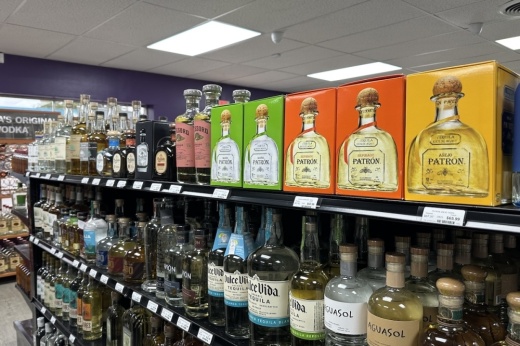 Skip's Beer, Wine & Liquor sells an assortment of spirits including tequila. (Amira Van Leeuwen/Community Impact)