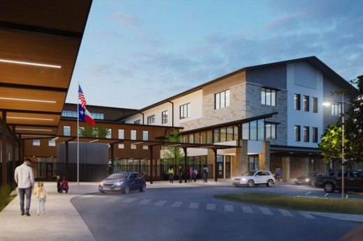A rendering of the Elementary School No. 8 entrance