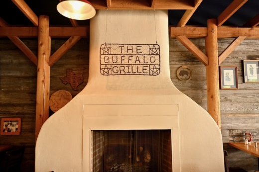 A photo of Buffalo Grille's fireplace.