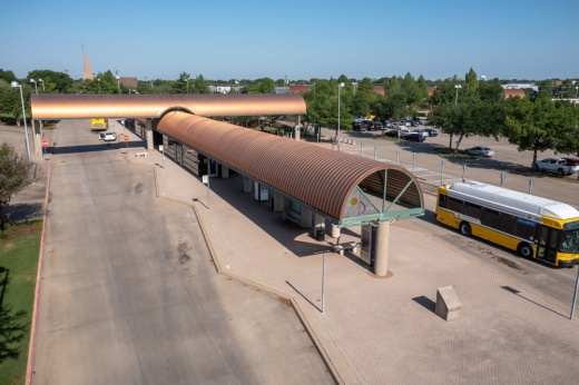 Aerial image of Arapaho Center Station at 1051 N. Greenville Ave. in Richardson.