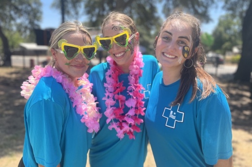 Three girls at the Back to School Bash