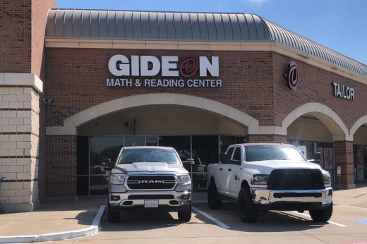 Exterior of a building with Gideon Math and Reading Center signage.