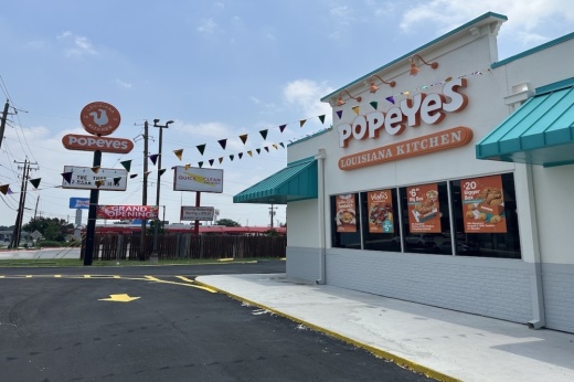 Popeyes Louisiana Kitchen Inc., celebrated the grand reopening of its Aquarena Springs Drive location. (Amira Van Leeuwen/Community Impact)