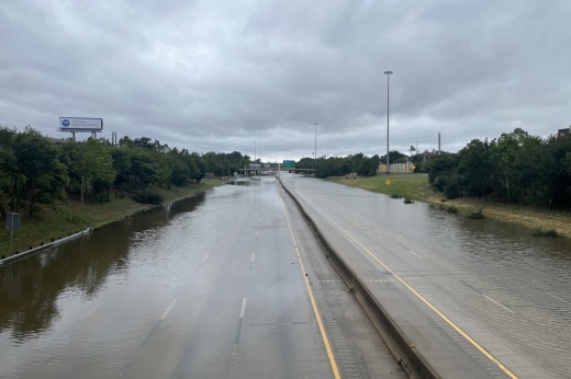 Flooding across roadways is widespread across the region including at TC Jester Boulevard over 1-10. (Courtesy Samuel Higgs)