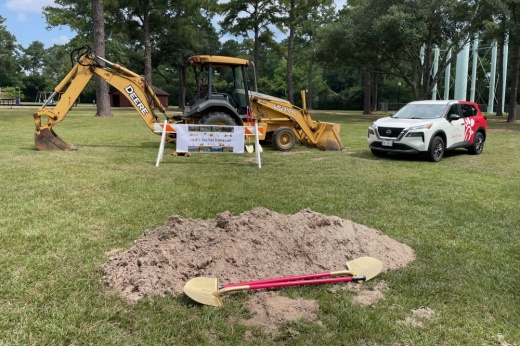 spot where Louie's Together Playground will be built.