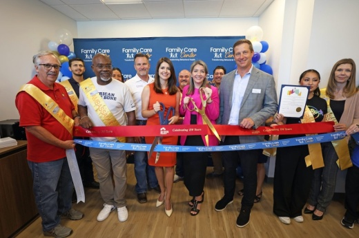 Officials with Family Care Center and community supporters gather July 18 for the grand opening of the center's newest San Antonio location in the Alamo Ranch/Westover Hills area. (Courtesy  Family Care Center)