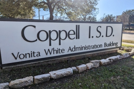 Coppell ISD administration building sign