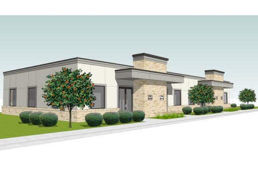 Developed by Edmonds & Company, Bridges Point Office Park will feature single-story office condominiums ranging in size from 1,225-6,125 square feet with prices starting in the $330,000s, according to the project's website. (Rendering courtesy Edmonds & Company)