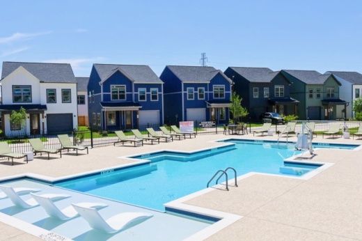 Everstead at Windrose community with pool.