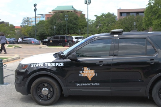 A Texas DPS vehicle at the Texas State Capitol