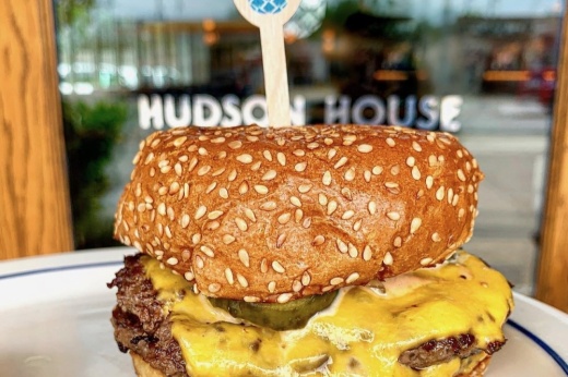 A Hudson House cheeseburger.