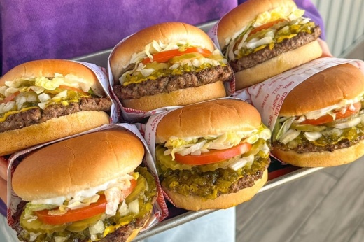 Photo shows hamburgers