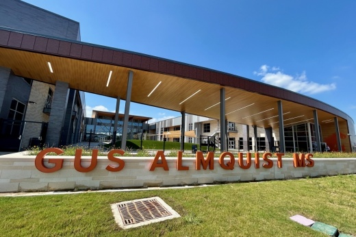 Hutto ISD opened the doors of Gus Almquist Middle School to sixth, seventh and eighth grade students for the first time on Aug. 13, the first day of the 2024-25 school year. (Brooke Sjoberg/Community Impact)