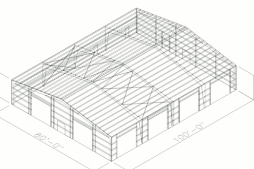 Rendering of a building
