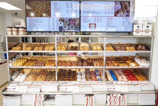 Photo shows inside Shipley Do-nuts store.