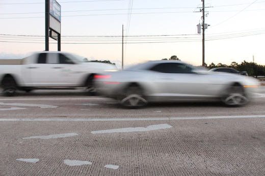 Cars driving on a road
