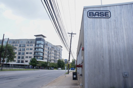 An image of the outside of the Base Power Company office building.