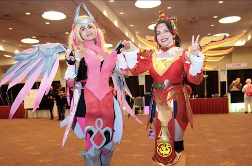 Photo shows cosplayers