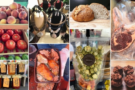 Collage of Lakeline Farmers Market vendors