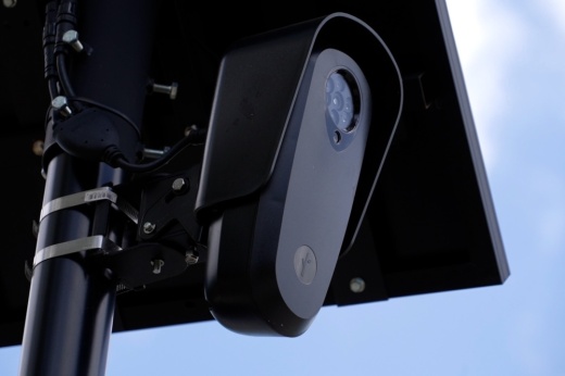 The pole-mounted cameras will capture photos of license plates and vehicles, but not faces of drivers or passengers, according to Flock's Territory Sales Manager Cameron Lewis. (Courtesy city of League City)