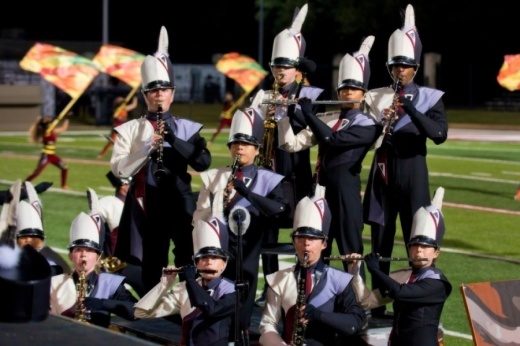 Marching band members