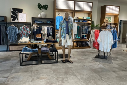 Men's clothing displayed in a store.
