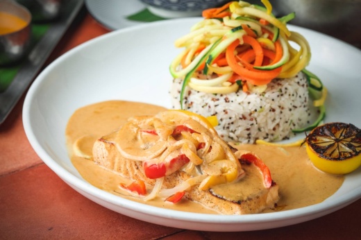 Food on a plate.