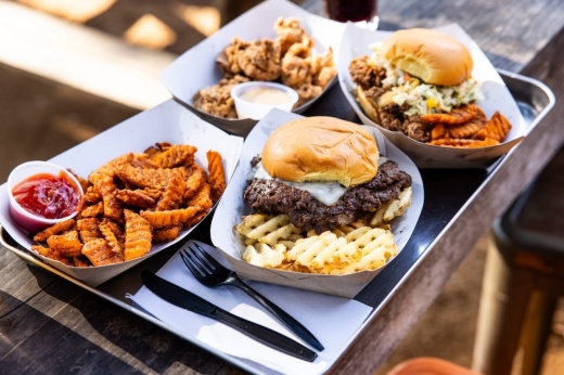 burger and fries