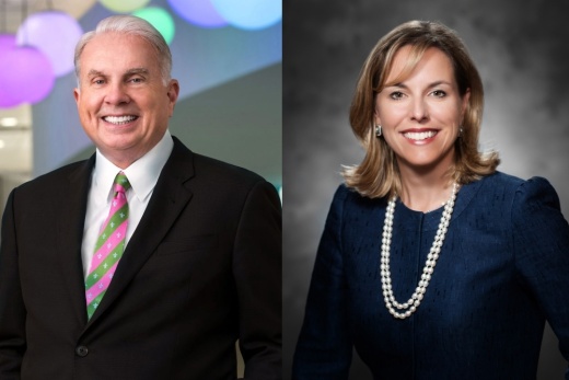 Debra Sukin (right) will be taking over as CEO of Texas Children's Hospital from Mark Wallace, who has served in the position since 1986. (Courtesy Texas Children's Hospital)
