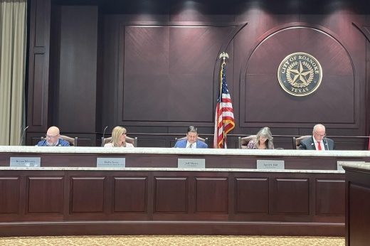 City Council members at meeting