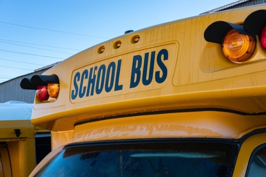 up close of a school bus
