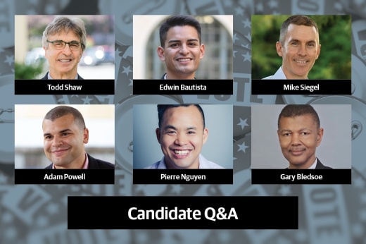 Six candidates are in contention for District 7's open seat on the City Council dais. (Community Impact staff)